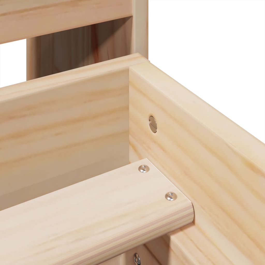 Bedframe zonder matras massief grenenhout 135x190 cm