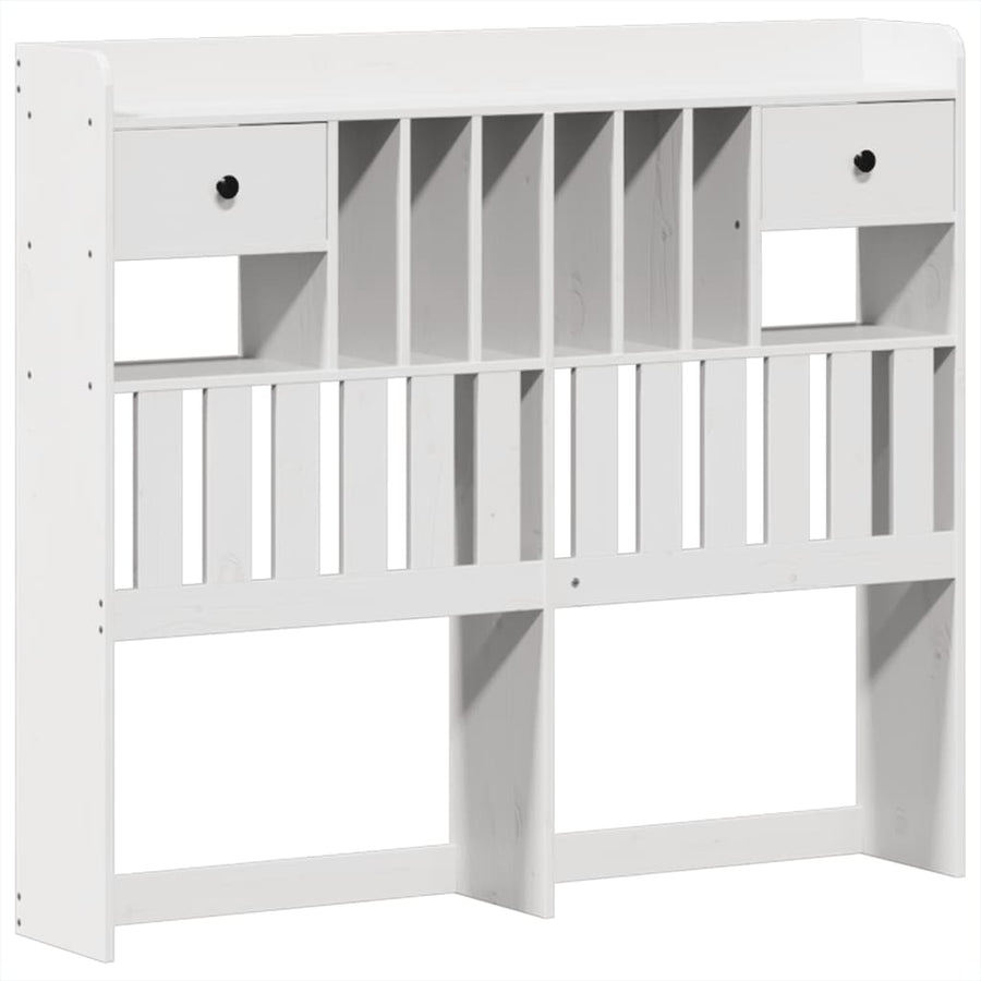 Bedframe zonder matras massief grenenhout wit 135x190 cm