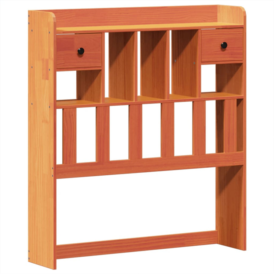 Bedframe zonder matras massief grenenhout wasbruin 75x190 cm
