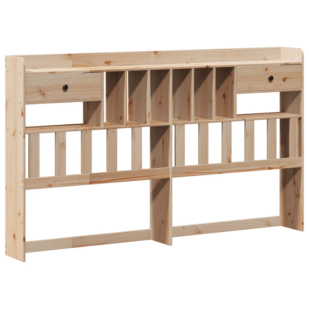Bed met boekenkast zonder matras massief grenenhout 180x200 cm