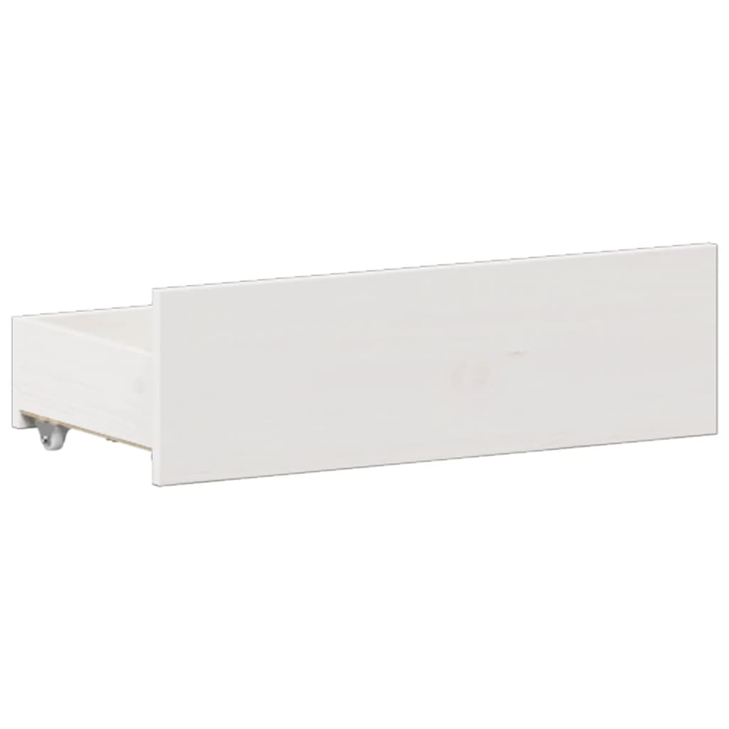 Bed Met Boekenkast Zonder Matras Grenenhout 180 x 200 cm Wit