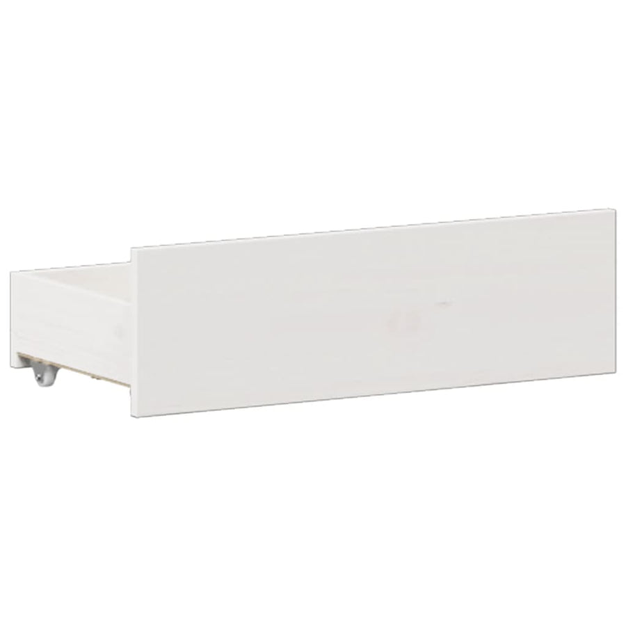 Bed Met Boekenkast Zonder Matras Grenenhout 180 x 200 cm Wit