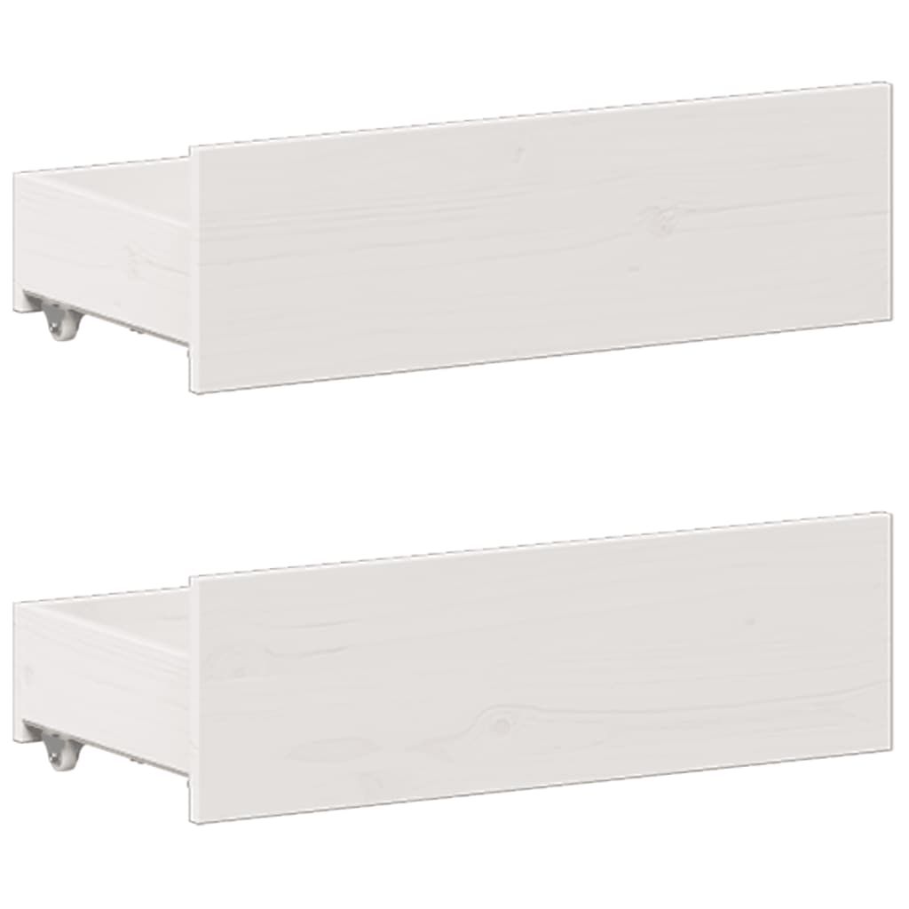 Bed met boekenkast zonder matras grenenhout wit 150x200 cm