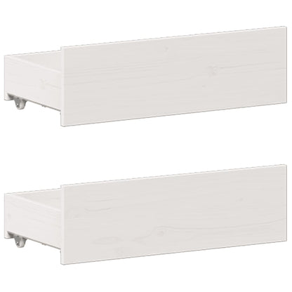 Bed met boekenkast zonder matras grenenhout wit 150x200 cm