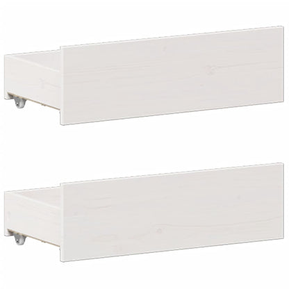 Bed met boekenkast zonder matras grenenhout wit 140x200 cm