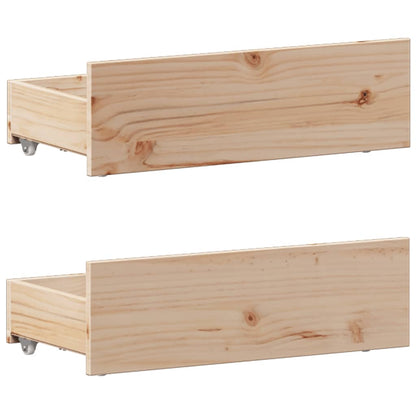 Bed met boekenkast zonder matras massief grenenhout 90x200 cm