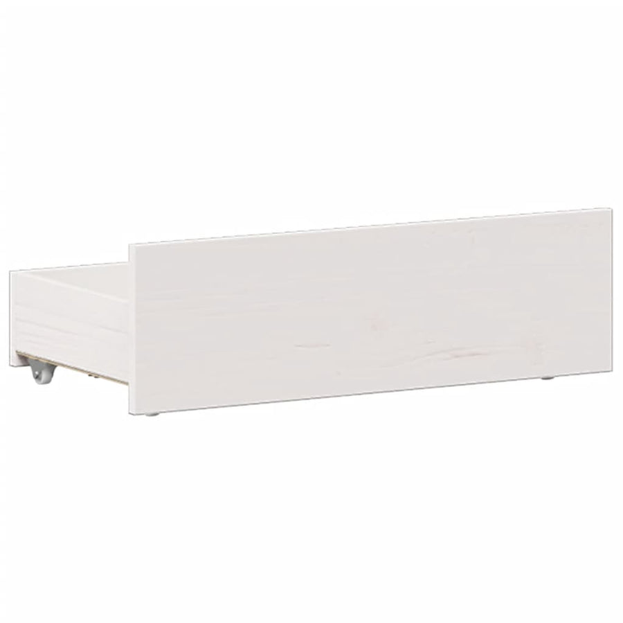 Bed met boekenkast zonder matras grenenhout wit 90x200 cm