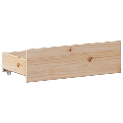 Bed met boekenkast zonder matras massief grenenhout 140x190 cm