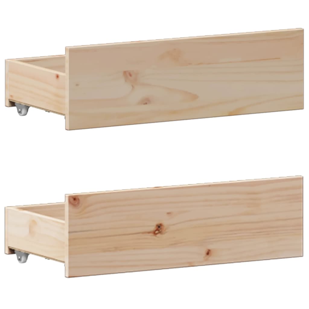 Bed met boekenkast zonder matras massief grenenhout 135x190 cm