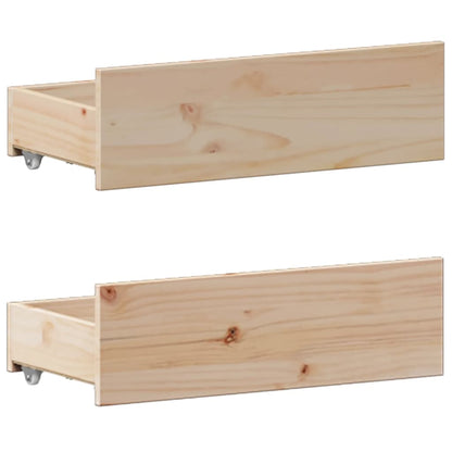 Bed met boekenkast zonder matras massief grenenhout 135x190 cm