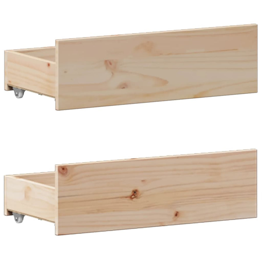 Bed met boekenkast zonder matras massief grenenhout 135x190 cm