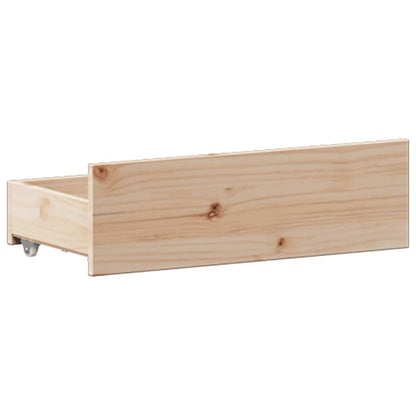 Bed met boekenkast zonder matras massief grenenhout 135x190 cm