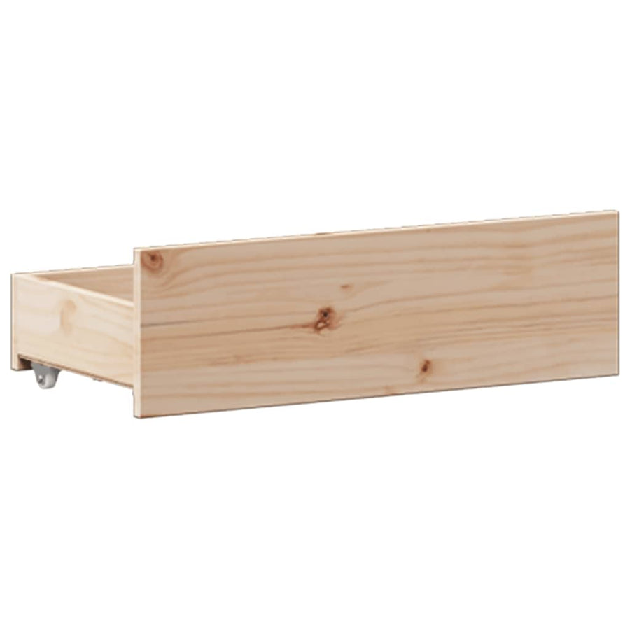 Bed met boekenkast zonder matras massief grenenhout 135x190 cm