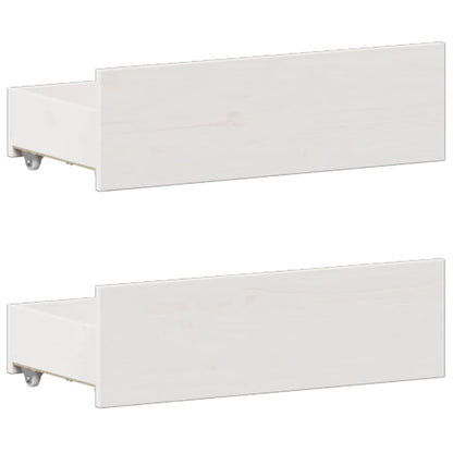 Bed met boekenkast zonder matras grenenhout wit 135x190 cm