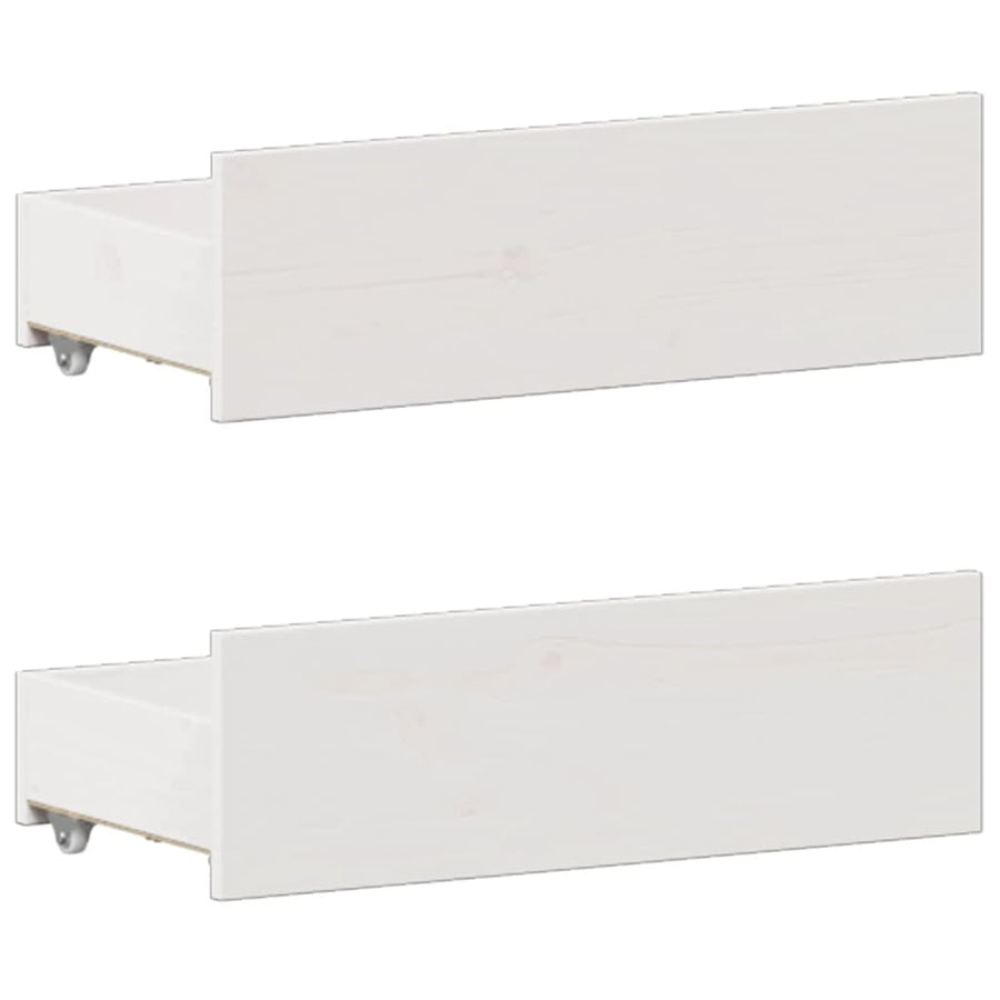 Bed met boekenkast zonder matras grenenhout wit 135x190 cm