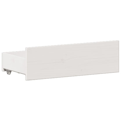 Bed met boekenkast zonder matras grenenhout wit 135x190 cm