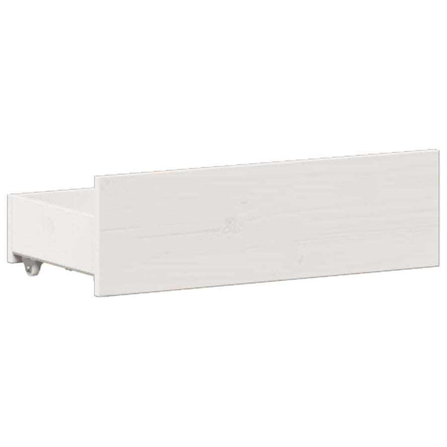 Bed met boekenkast zonder matras grenenhout wit 135x190 cm