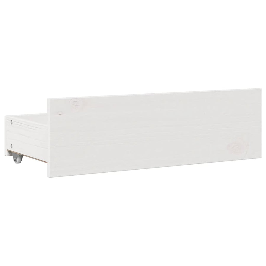 Bed met boekenkast zonder matras grenenhout wit 140x190 cm
