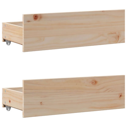 Bed met boekenkast zonder matras massief grenenhout 135x190 cm