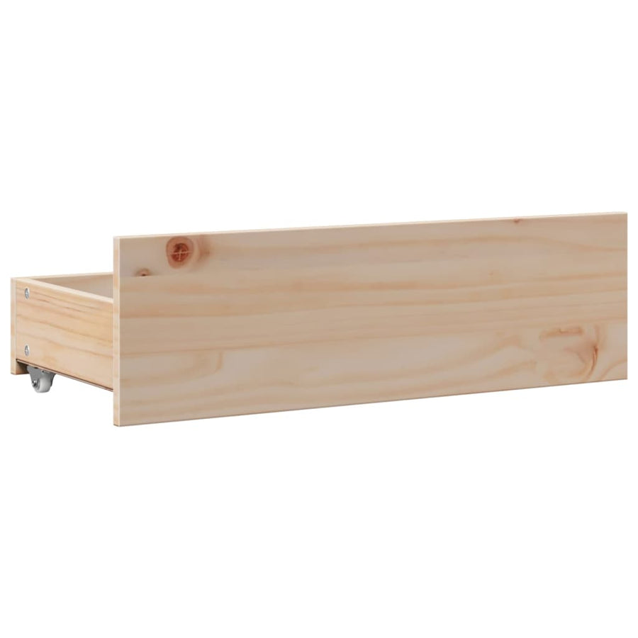 Bed met boekenkast zonder matras massief grenenhout 75x190 cm