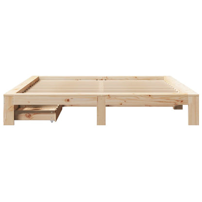 Bedframe zonder matras massief grenenhout 200x200 cm