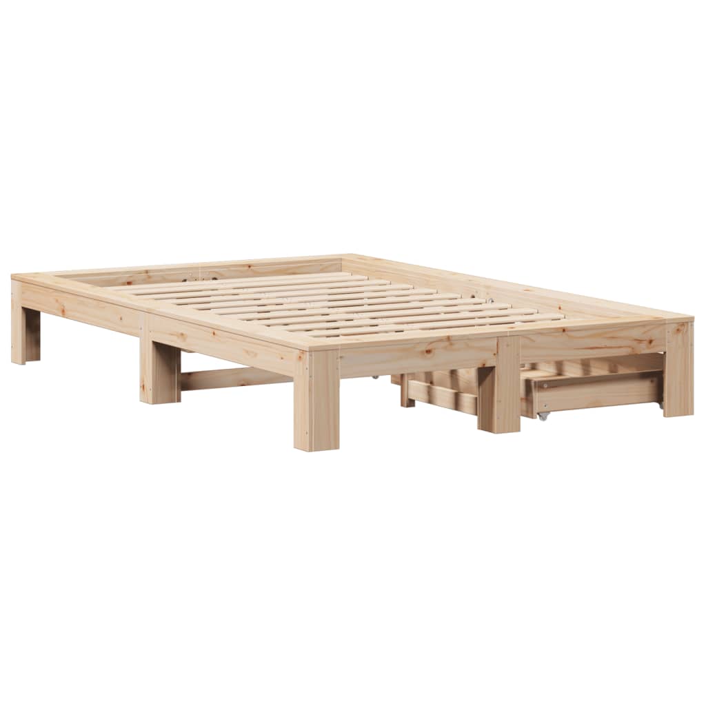 Bedframe zonder matras massief grenenhout 120x200 cm