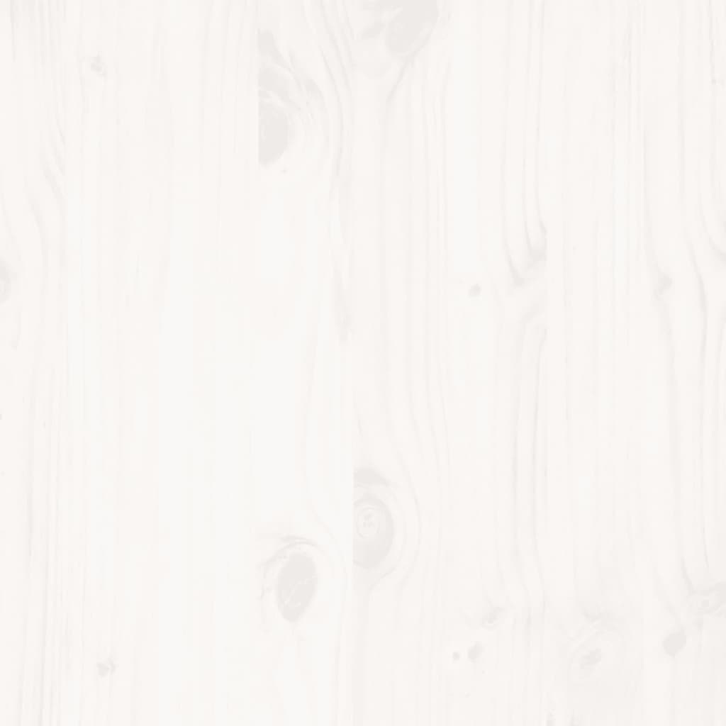 Bedframe zonder matras massief grenenhout wit 140x200 cm