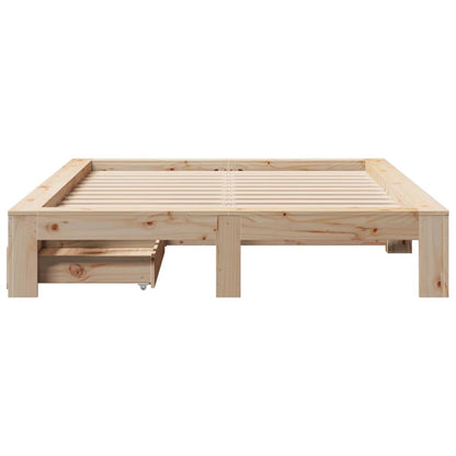 Bedframe zonder matras massief grenenhout 140x190 cm