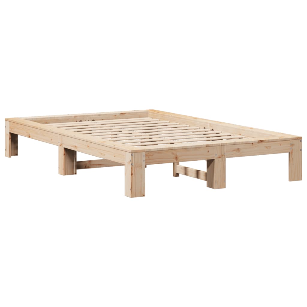 Bedframe zonder matras massief grenenhout 135x190 cm