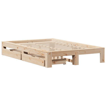 Bedframe zonder matras massief grenenhout 120x190 cm