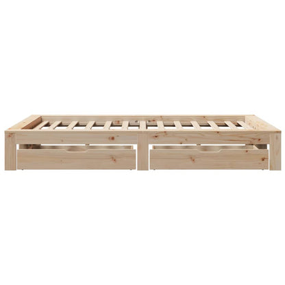 Bedframe zonder matras massief grenenhout 120x190 cm