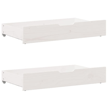 Bedframe zonder matras massief grenenhout wit 200x200 cm