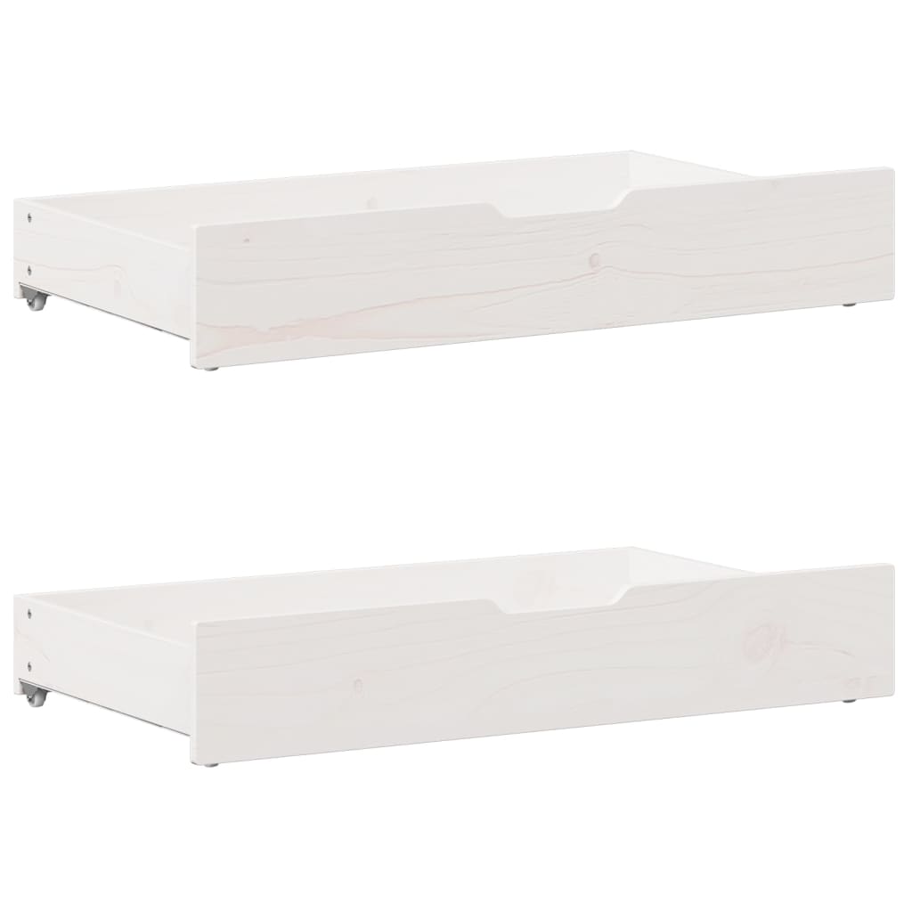 Bedframe zonder matras massief grenenhout wit 180x200 cm