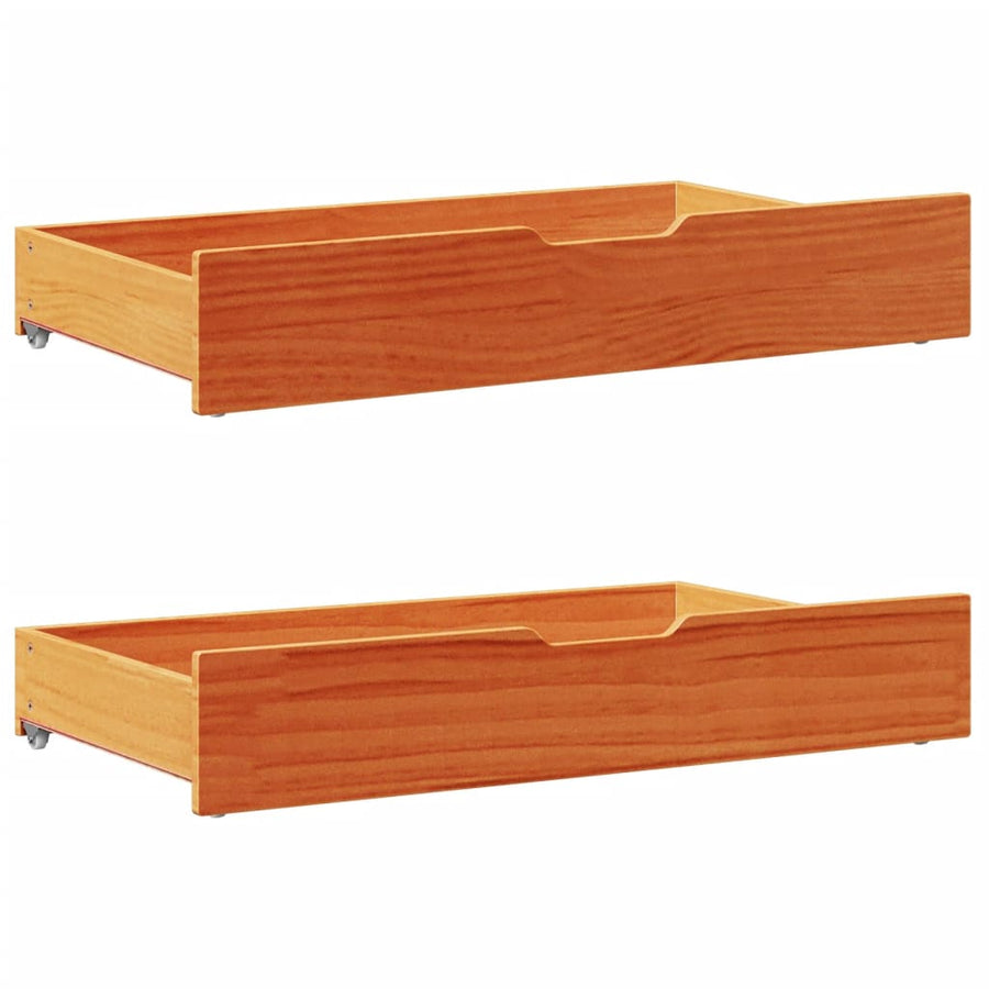 Bedframe zonder matras massief grenenhout wasbruin 150x200 cm