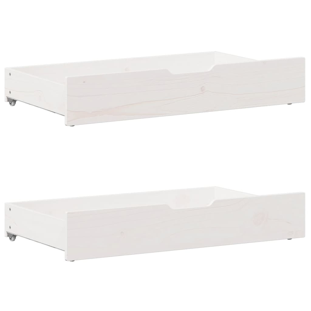 Bedframe zonder matras massief grenenhout wit 140x200 cm