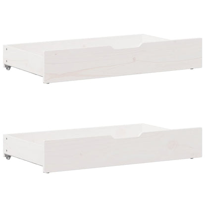 Bedframe zonder matras massief grenenhout wit 140x200 cm