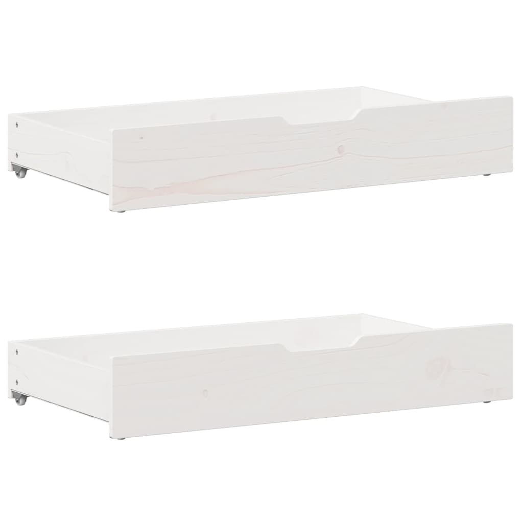 Bedframe zonder matras massief grenenhout wit 140x190 cm