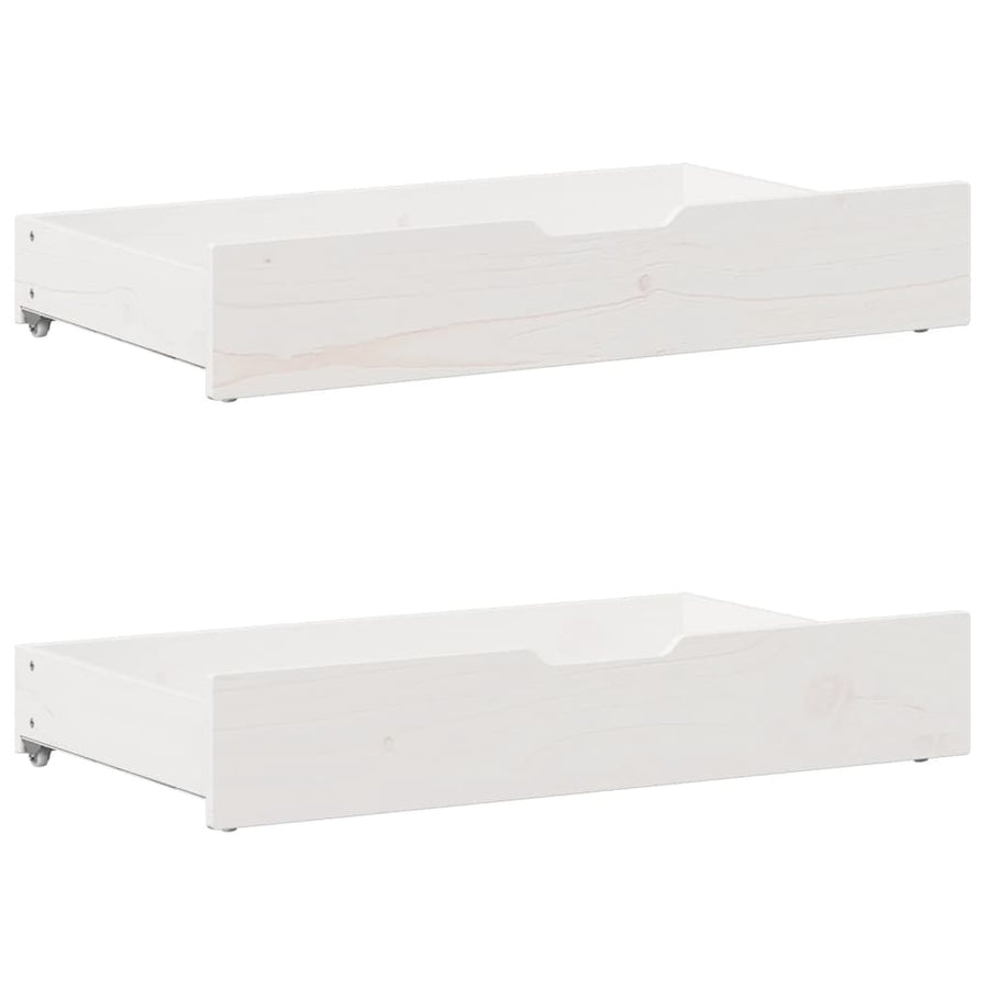 Bedframe zonder matras massief grenenhout wit 140x190 cm