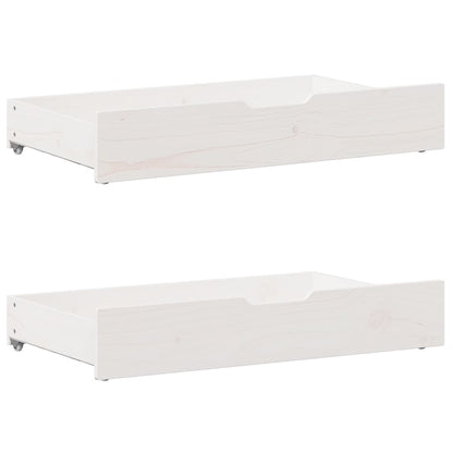 Bedframe zonder matras massief grenenhout wit 135x190 cm