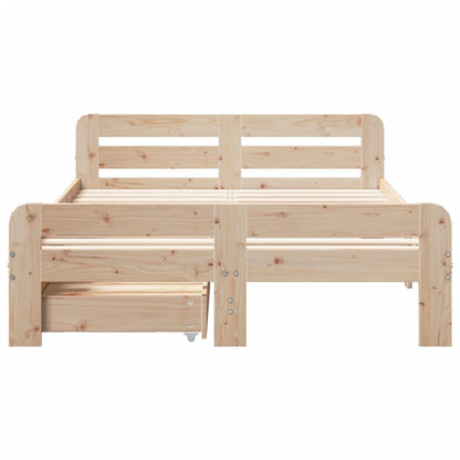 Bedframe zonder matras massief grenenhout 120x190 cm