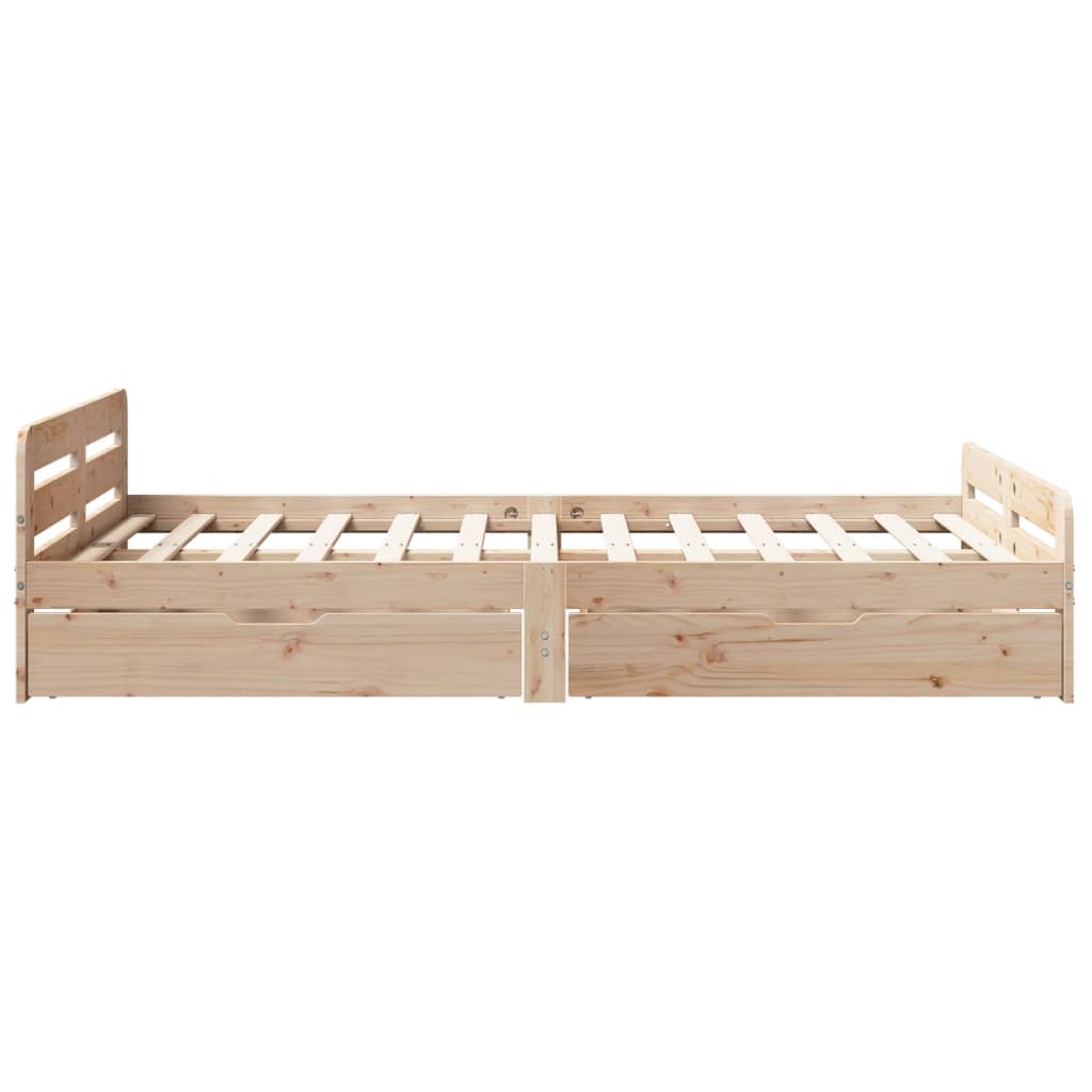 Bedframe zonder matras massief grenenhout 120x190 cm