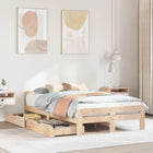 Solid Pine Wood Bed Frame without Mattress 120x190 cm
