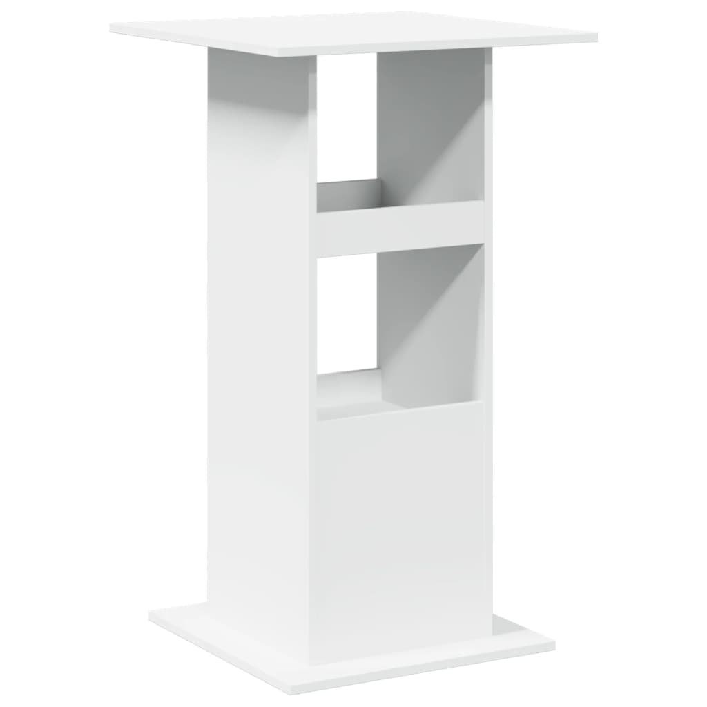Bartafel met opbergruimte 60x60x102 cm bewerkt hout wit