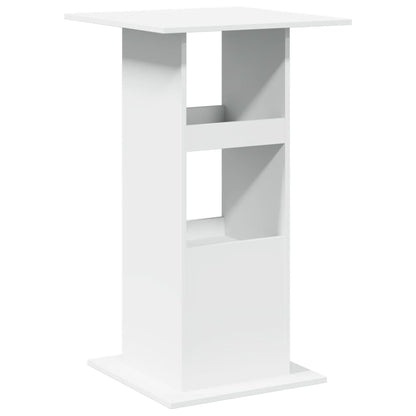Bartafel met opbergruimte 60x60x102 cm bewerkt hout wit
