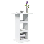 Bar Table with Storage 60x60x102 cm Engineered Wood White