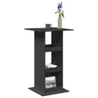 Bar Table with Storage 60x60x102 cm Engineered Wood Black