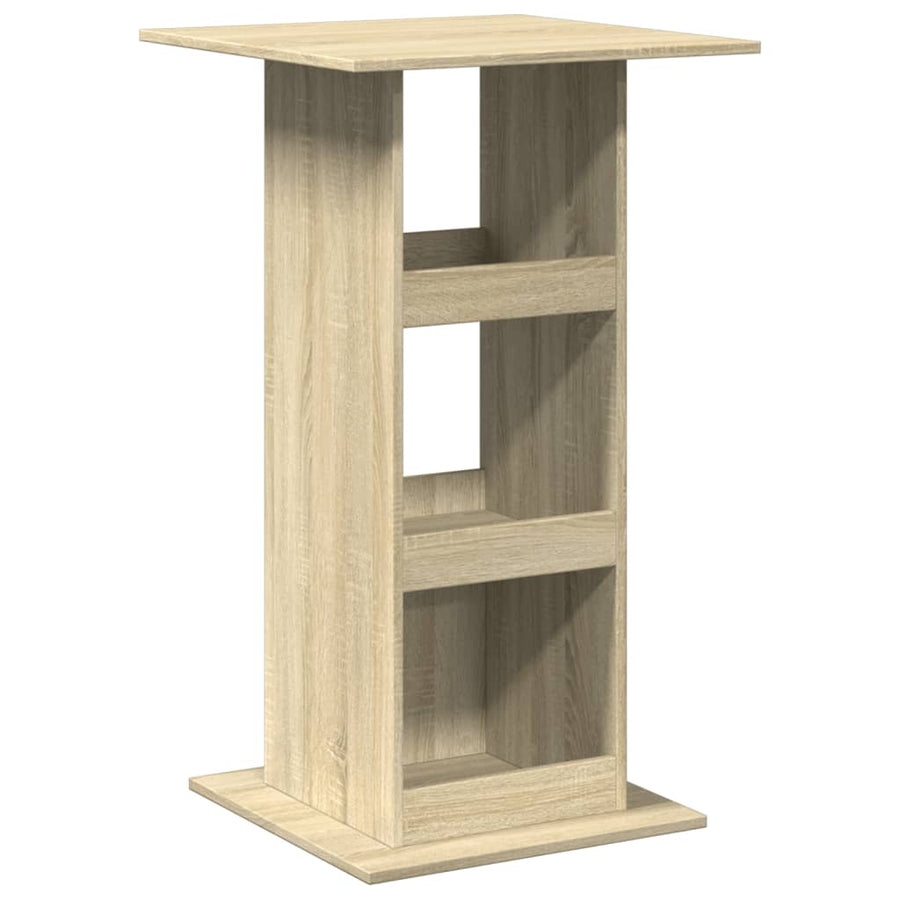 Bartafel met opbergruimte 60x60x102 cm hout sonoma eikenkleurig