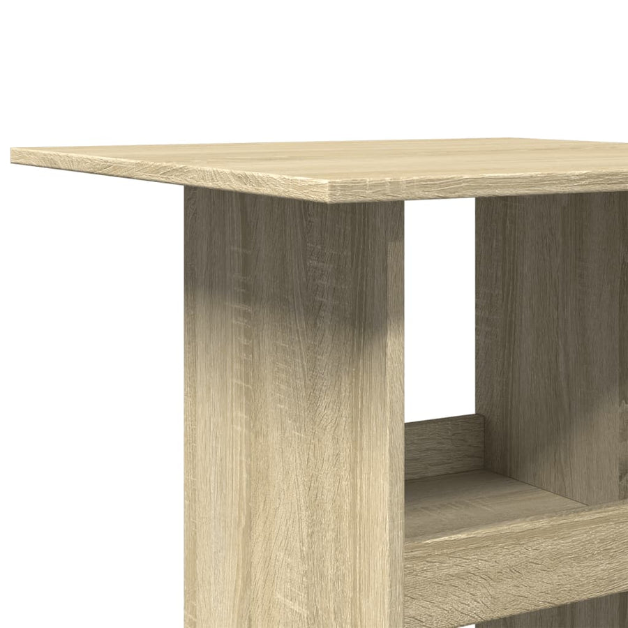 Bartafel met opbergruimte 60x60x102 cm hout sonoma eikenkleurig