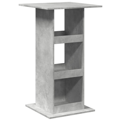 Bartafel met opbergruimte 60x60x102 cm bewerkt hout betongrijs