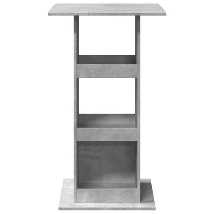 Bartafel met opbergruimte 60x60x102 cm bewerkt hout betongrijs
